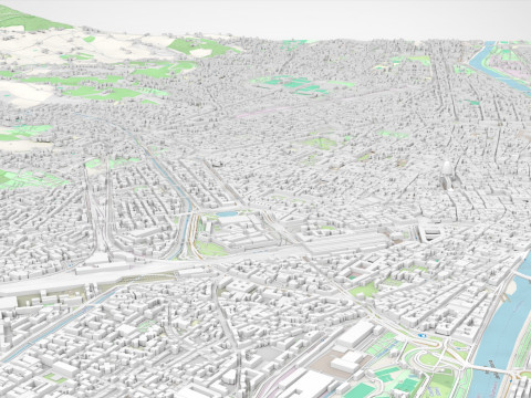 Cityscape Florence Italy Modèle 3D