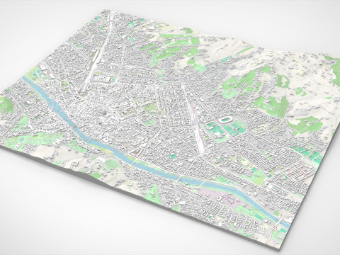 Cityscape Florence Italy Modèle 3D
