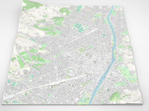 Cityscape Florence Italy Modèle 3D