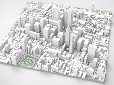 Cityscape Philadelphia USA Model 3D