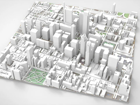 Cityscape Philadelphia USA 3D Model