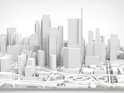 Cityscape Philadelphia USA Model 3D