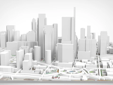 Cityscape Philadelphia USA 3D Model