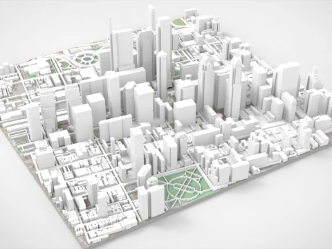 Cityscape Philadelphia USA 3D Model