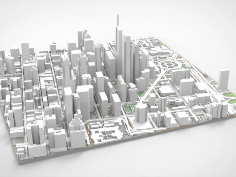 Cityscape Philadelphia USA 3D Model