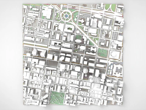Cityscape Philadelphia USA 3D Model
