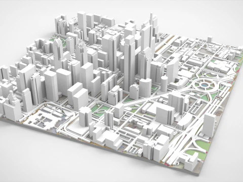 Cityscape Philadelphia USA 3D Model