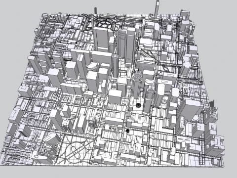 Cityscape Philadelphia USA 3D Model
