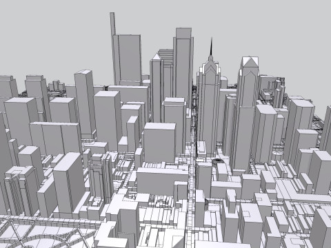 Cityscape Philadelphia USA Model 3D