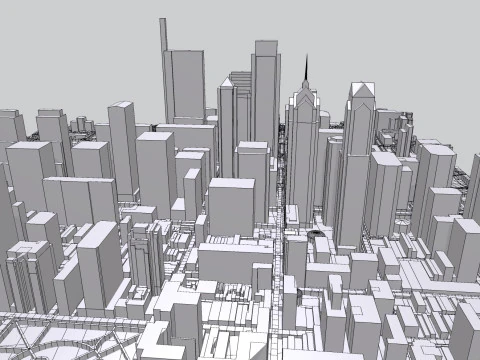 Cityscape Philadelphia USA 3D Model