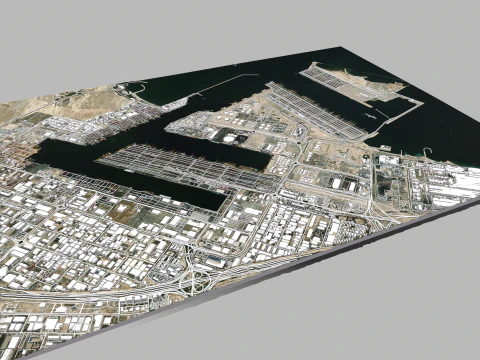 Porto de Jebel Ali Jebel Ali Dubai Emirados &Aacute;rabes Unidos Modelo 3D