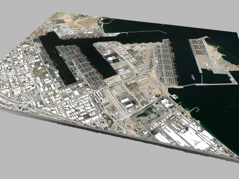 Porto de Jebel Ali Jebel Ali Dubai Emirados &Aacute;rabes Unidos Modelo 3D