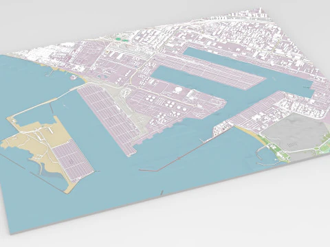 Porto de Jebel Ali Jebel Ali Dubai Emirados &Aacute;rabes Unidos Modelo 3D