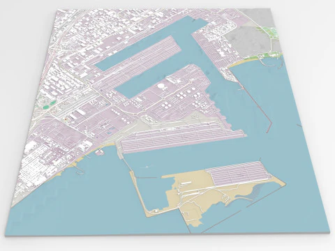 Porto de Jebel Ali Jebel Ali Dubai Emirados &Aacute;rabes Unidos Modelo 3D