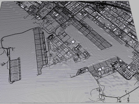 Porto de Jebel Ali Jebel Ali Dubai Emirados &Aacute;rabes Unidos Modelo 3D