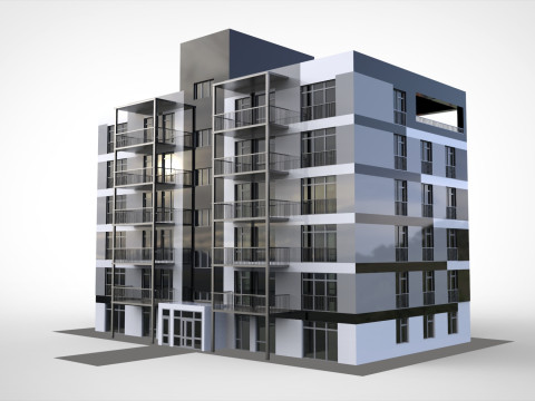 Modern townhouse 3D 모델