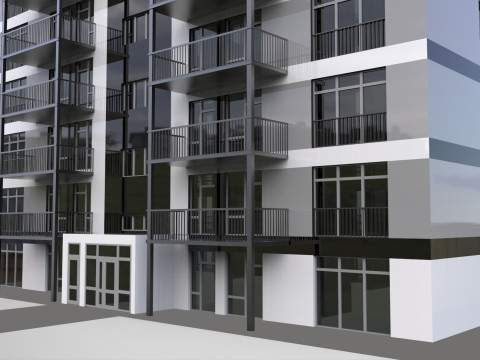 Modern townhouse 3D-Modell