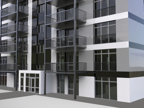 Modern townhouse 3D Model