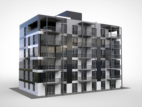 Modern townhouse 3D-Modell