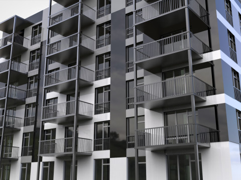 Modern townhouse 3D-Modell