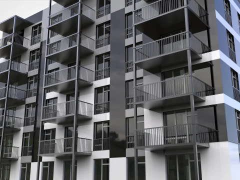 Modern townhouse 3D Model