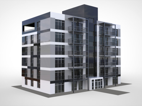 Modern townhouse 3D-Modell