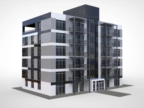 Modern townhouse 3D Model