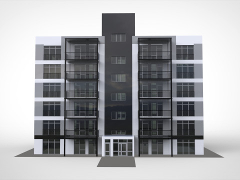 Modern townhouse 3D-Modell