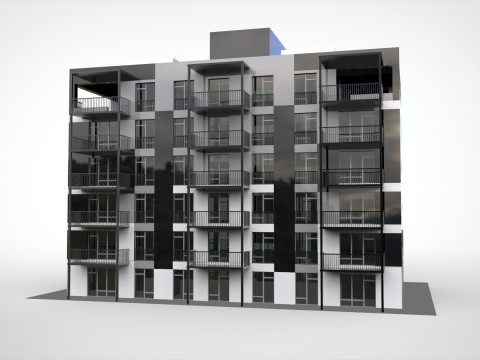 Modern townhouse 3D-Modell