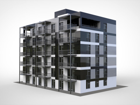 Modern townhouse 3D-Modell