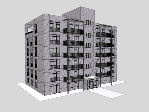 Modern townhouse 3D-Modell
