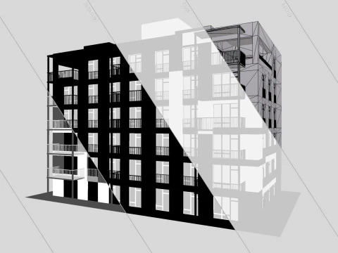 Modern townhouse 3D Model