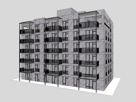 Modern townhouse 3D Model