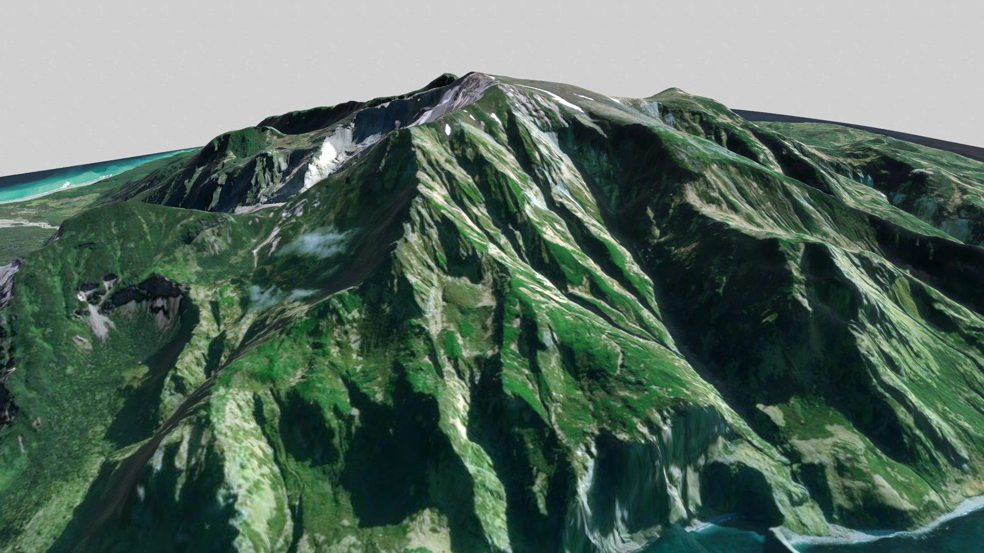 Island Makanrushi Greater Kuril Islands 3D Model .c4d .max .obj .3ds .fbx .stl .blend 