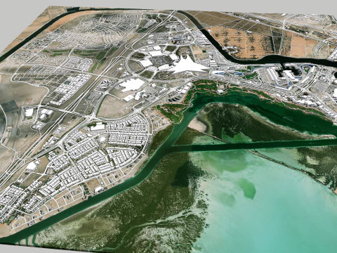 Cityscape Yas Park North Abu Dhabi 3D Model