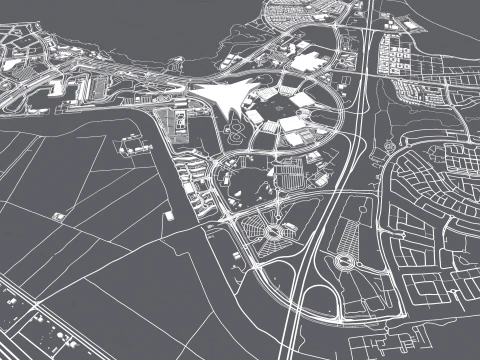 Cityscape Yas Park North Abu Dhabi 3D Model