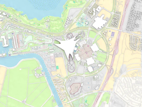 Cityscape Yas Park North Abu Dhabi 3D Model