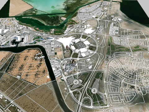 Cityscape Yas Park North Abu Dhabi 3D Model