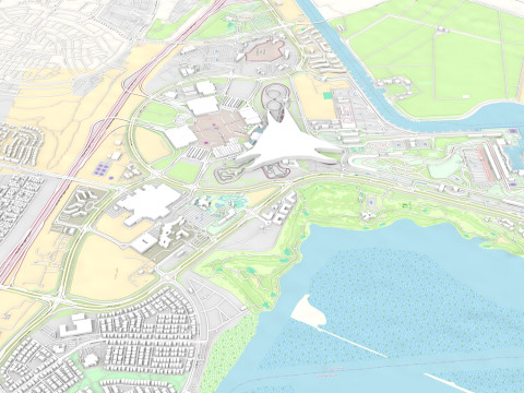 Cityscape Yas Park North Abu Dhabi 3D 모델