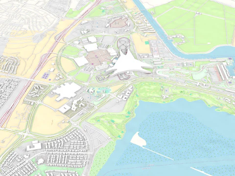 Cityscape Yas Park North Abu Dhabi 3D Model
