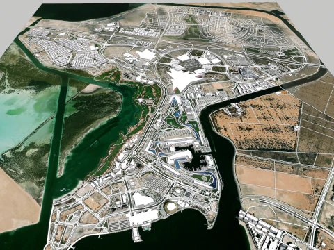 Cityscape Yas Park North Abu Dhabi 3D Model