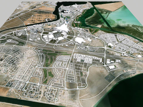 Cityscape Yas Park North Abu Dhabi 3D Model