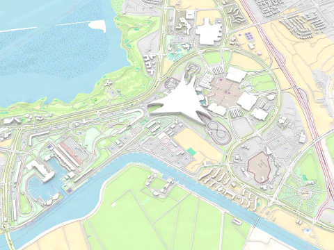 Cityscape Yas Park North Abu Dhabi 3D Model
