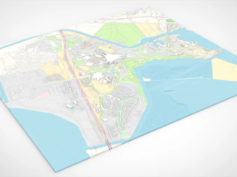 Cityscape Yas Park North Abu Dhabi 3D Model