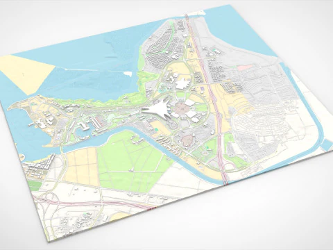 Cityscape Yas Park North Abu Dhabi 3D Model