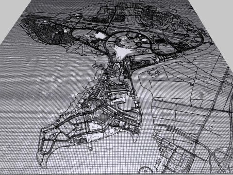 Cityscape Yas Park North Abu Dhabi 3D Model
