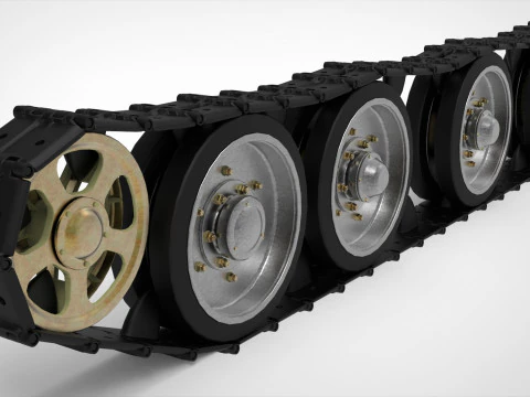 Tank tracks 3D Model
