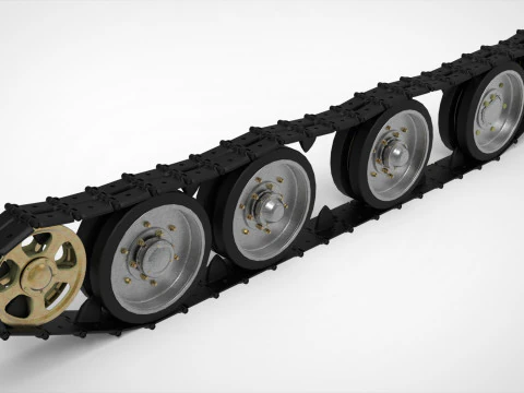 Tank tracks 3D Model
