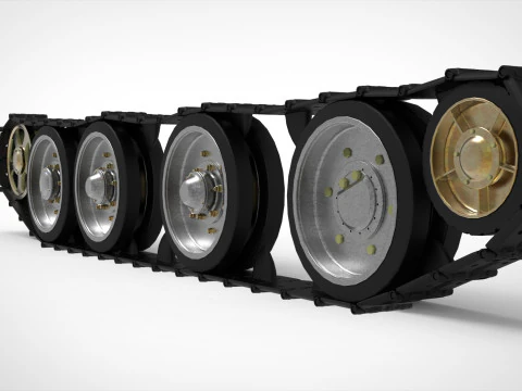 Tank tracks 3D Model