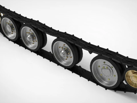 Tank tracks 3D Model